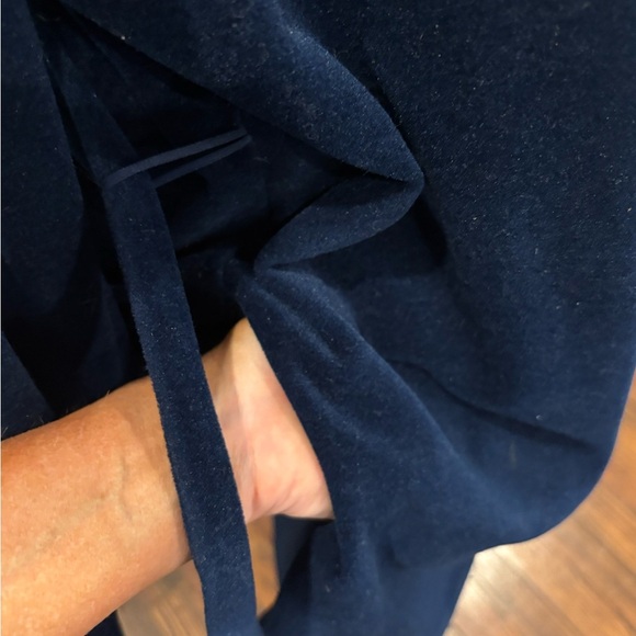 Vanity Fair Velour Robe Vintage Size Large Long Housecoat Front USA Blue - Picture 4 of 7